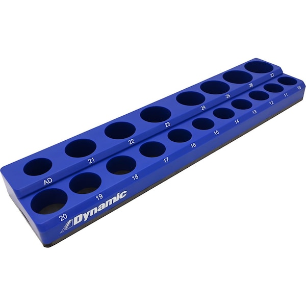 1/2" Drive Metric Magnetic, 19 Socket Organizer